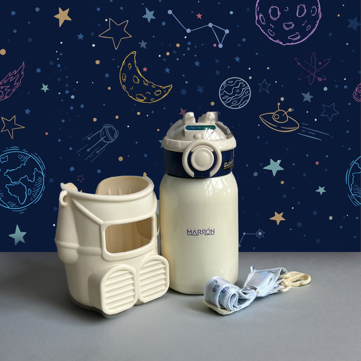 Cute & Stylish Astronaut Insulated Stainless Steel Water Bottle For Kids 500 ml