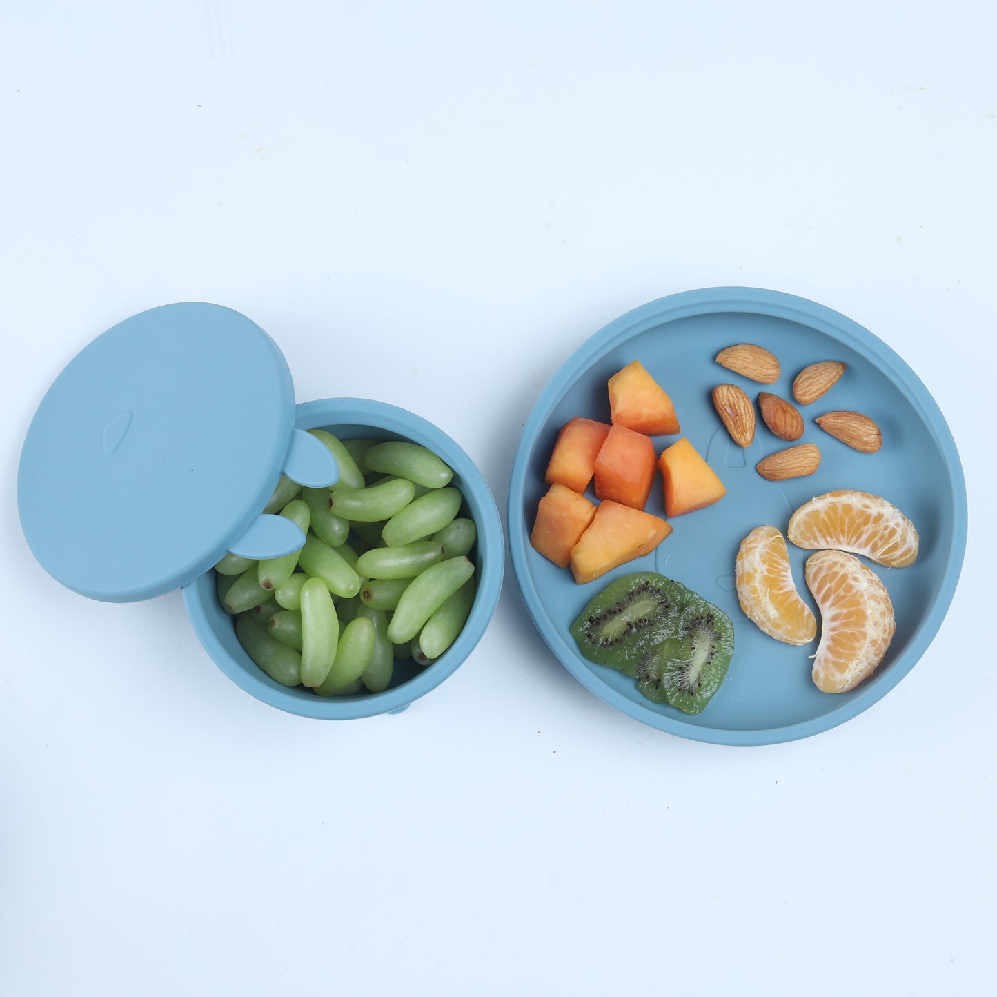 Kangaroo Plate and Bowl Set, Suction Plate for Baby & Toddler, BPA-Free, Microwave Safe