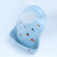 Silicone Dusky Blue Baby Bib for Feeding & Weaning