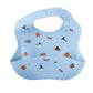 Silicone Dusky Blue Baby Bib for Feeding & Weaning