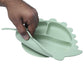 Set of 3 Dinosaur Suction Plate, bowl and Spoon,BPA Free and Dishwasher Safe