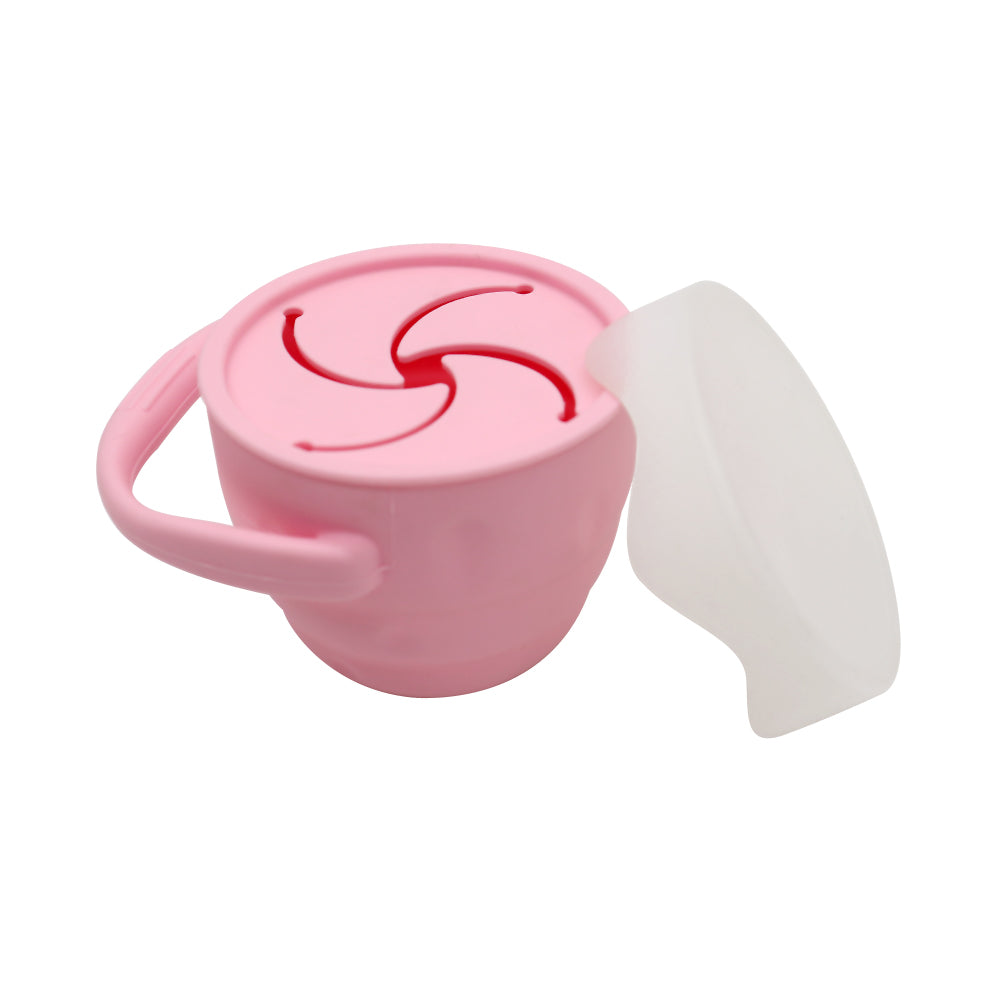 Collapsible Silicone Snack Cup with Lid - Perfect for On-the-Go Snacking