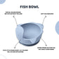 Baby Feeding Fish Shape Bowl, BPA Free, Spill Proof, Dishwasher Safe