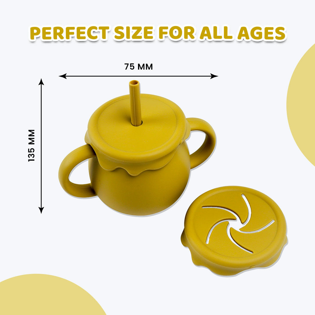 2-in-1 Sipper Cum Snack Silicone Cups for Kids