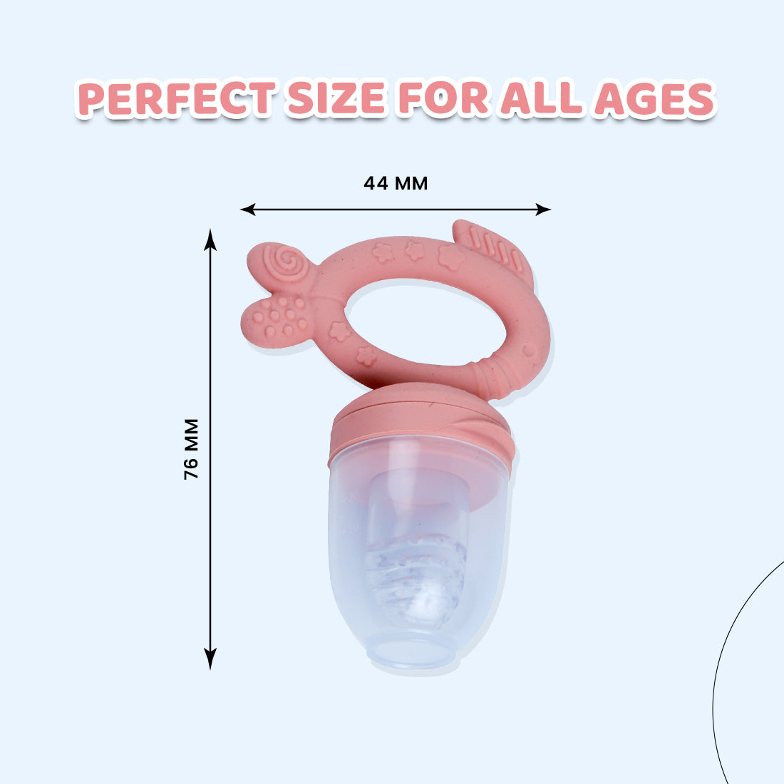 Food Fruit Feeding Teether for Teething with Pacifiers Meshes, Baby Feeder for 6 to 12 Months,BPA Free, Baby Grip Feeder