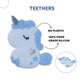 Unicorn Silicon Teether, ideal teether for 6 to 12 months baby, BPA free teething toys for babies